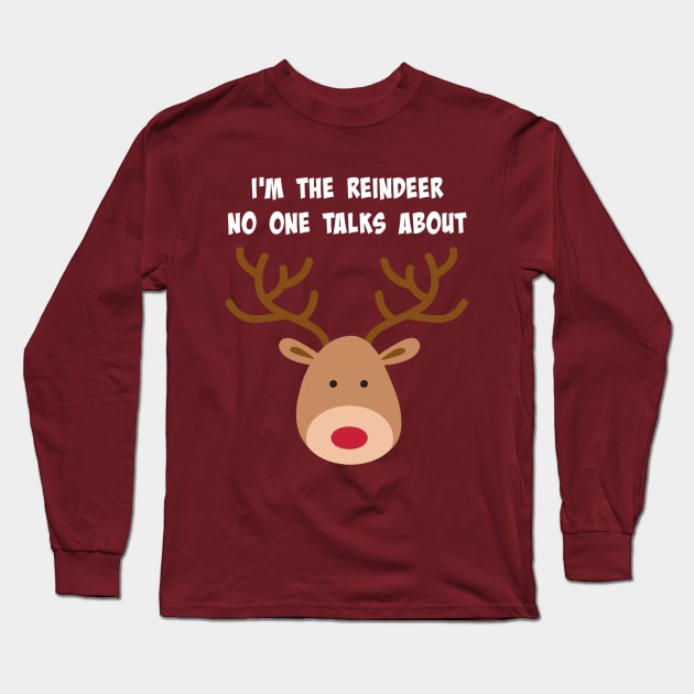 Red Nosed Reindeer Long Sleeve T-Shirt by MedleyDesigns67